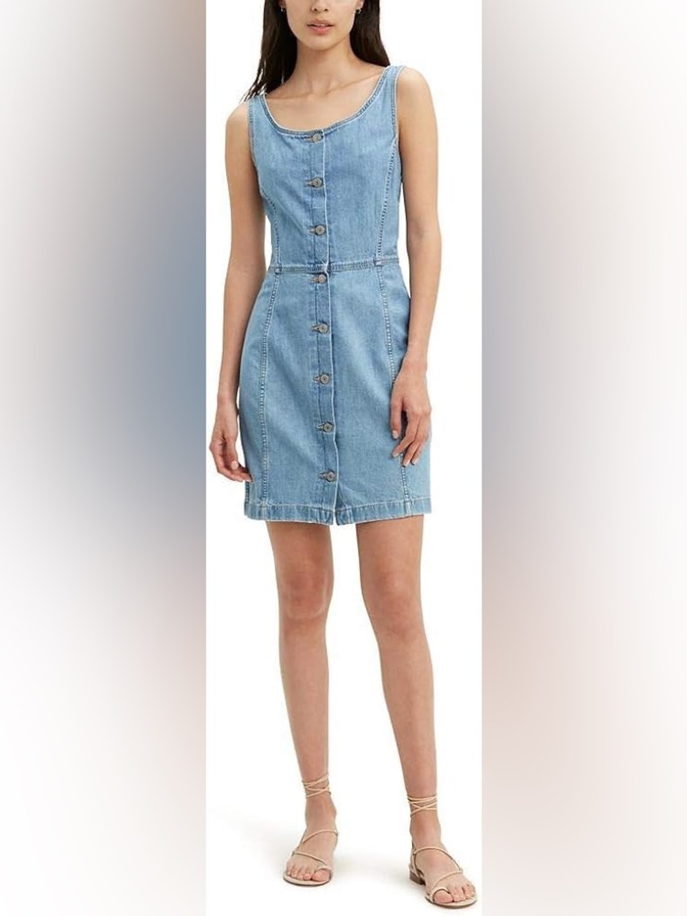 Levi's Light Blue Denim Button-Front Dress